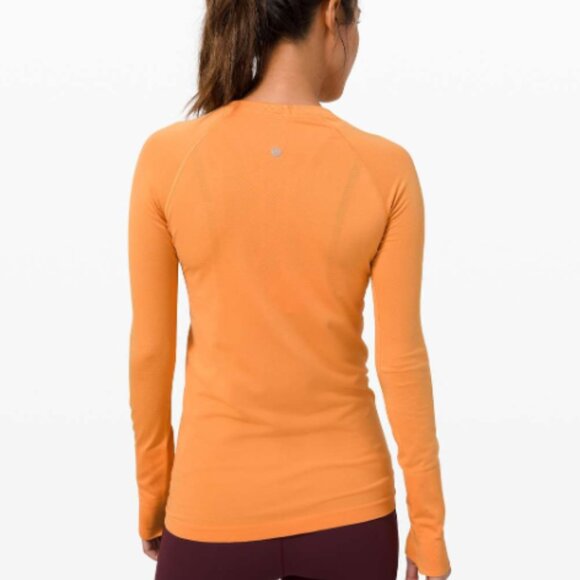 Lululemon Swiftly Tech Long Sleeve 2.0 Monarch Orange Size 6 - Picture 1 of 5